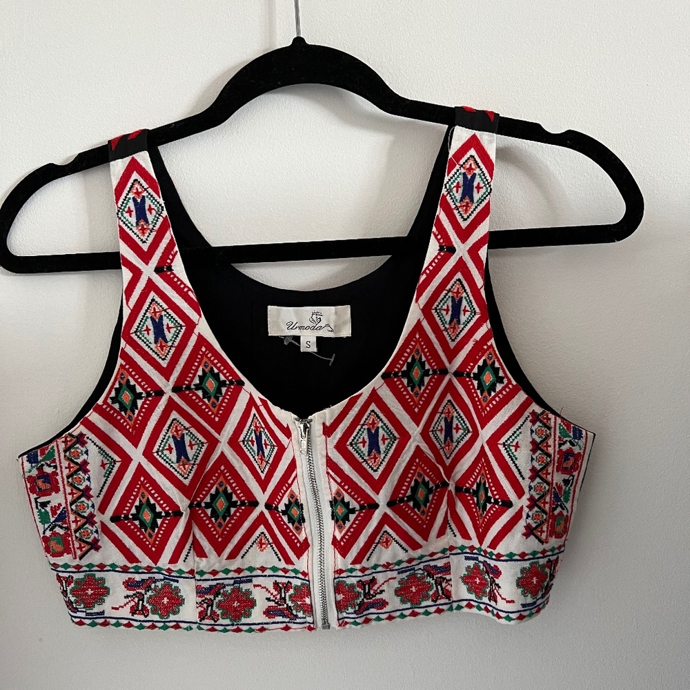 Tribal crop top